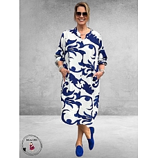 Gozzip Jurk Anja Wit-Blauw